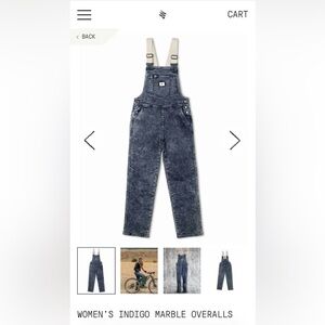 Women's Indigo Marble Overalls